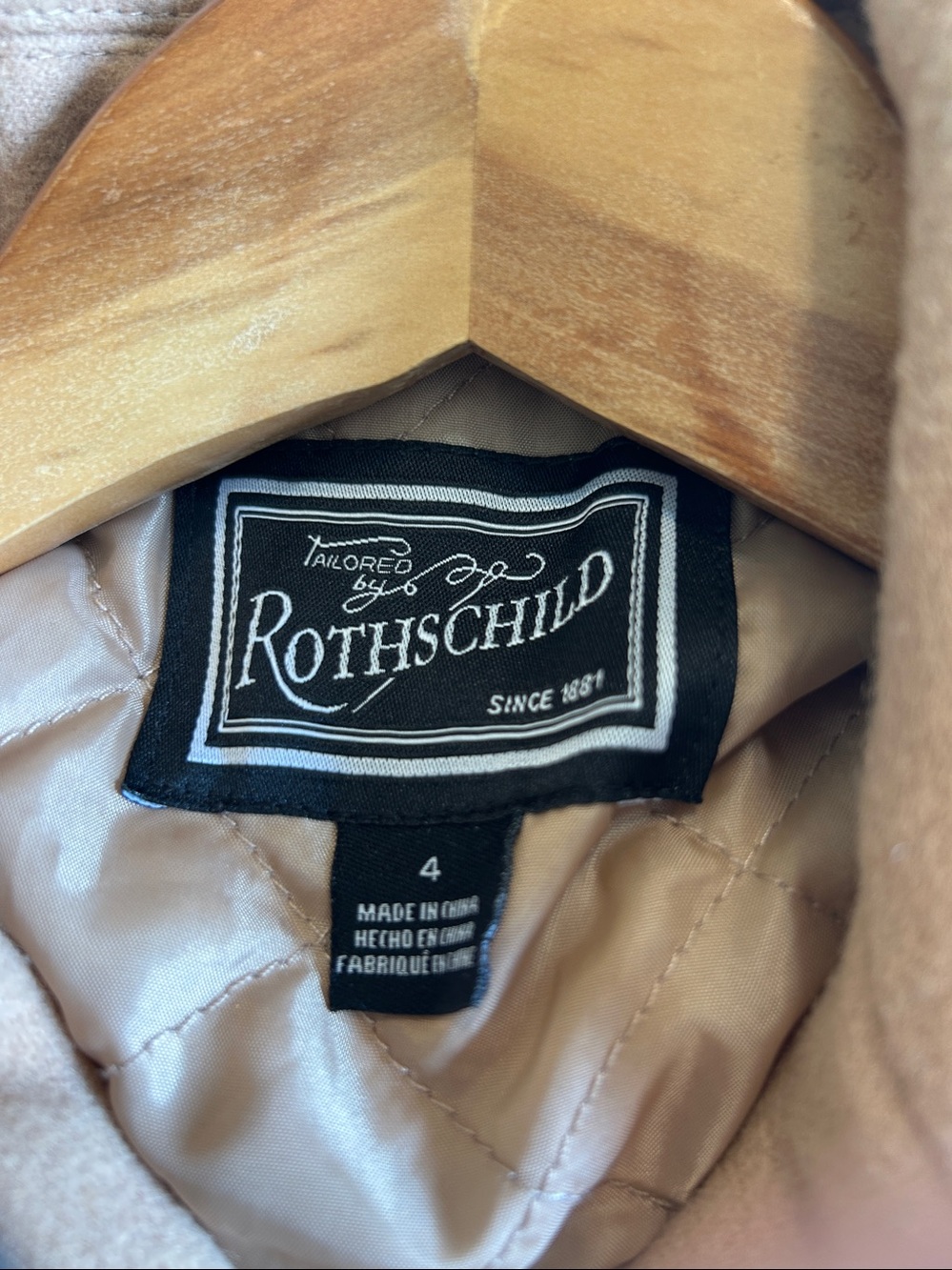 S Rothschild & CO
Toddler and Little Boy 4 Double Breasted Peacoat Tan - Picture 4 of 9